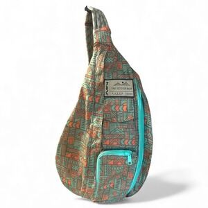 Kavu Rope Sling Bag Colorful Geometric Print  Adjustable Strap